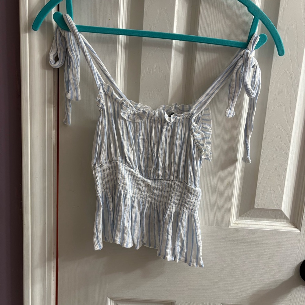 Striped Blue and White Tank